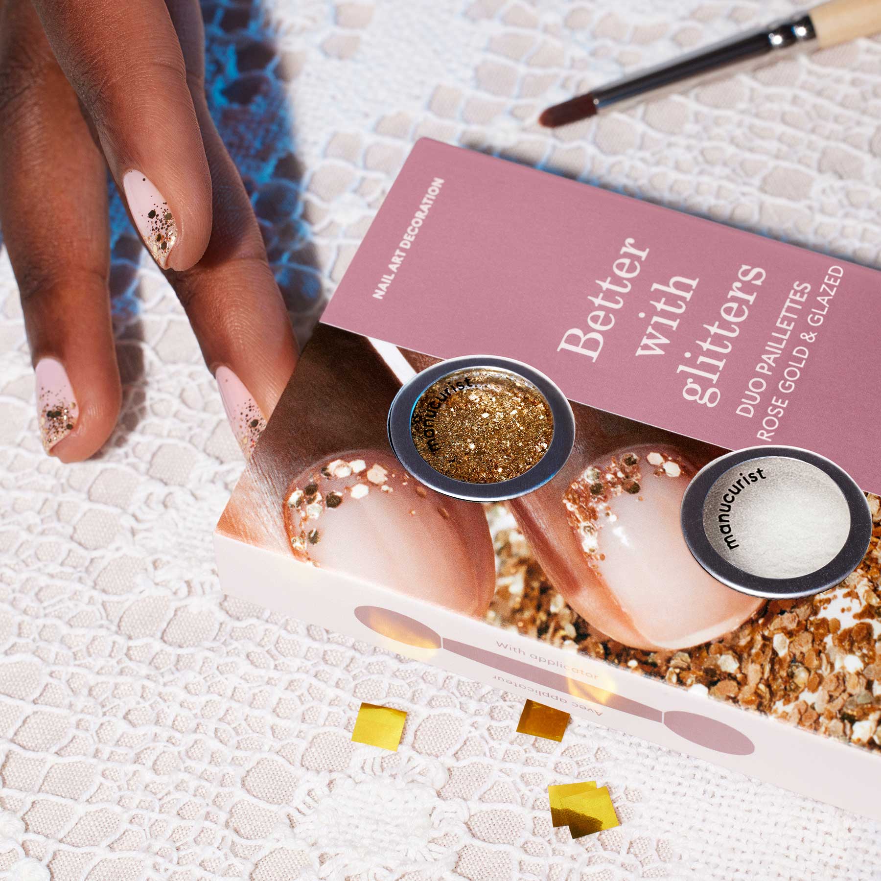 Glitter Duo Rose Gold & Glazed - Image 4
